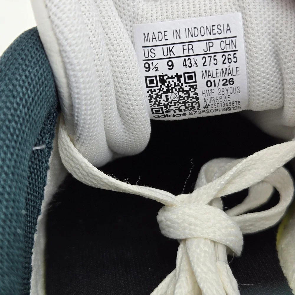 Adidas VL Court 3.0 Mens Sneakers White Teal Gum JR8635 Size 9.5 New in Box - Picture 7 of 16